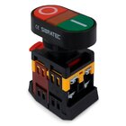 Kit Botão Duplo Apb22 Arredondado | Liga/desliga | Iluminado